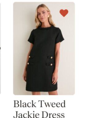 Black Tweed Jackie Dress